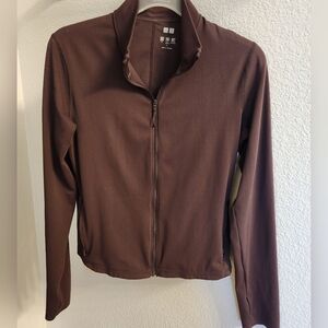Uniqlo Women's AIRism Soft Jacket - Brown